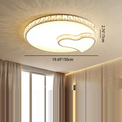 Lustre encastré moderne en fer à LED avec cristal concentrique en forme d'étoile de nuage de luxe moderne pour salon 