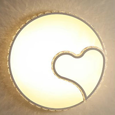 Lustre encastré moderne en fer à LED avec cristal concentrique en forme d'étoile de nuage de luxe moderne pour salon 