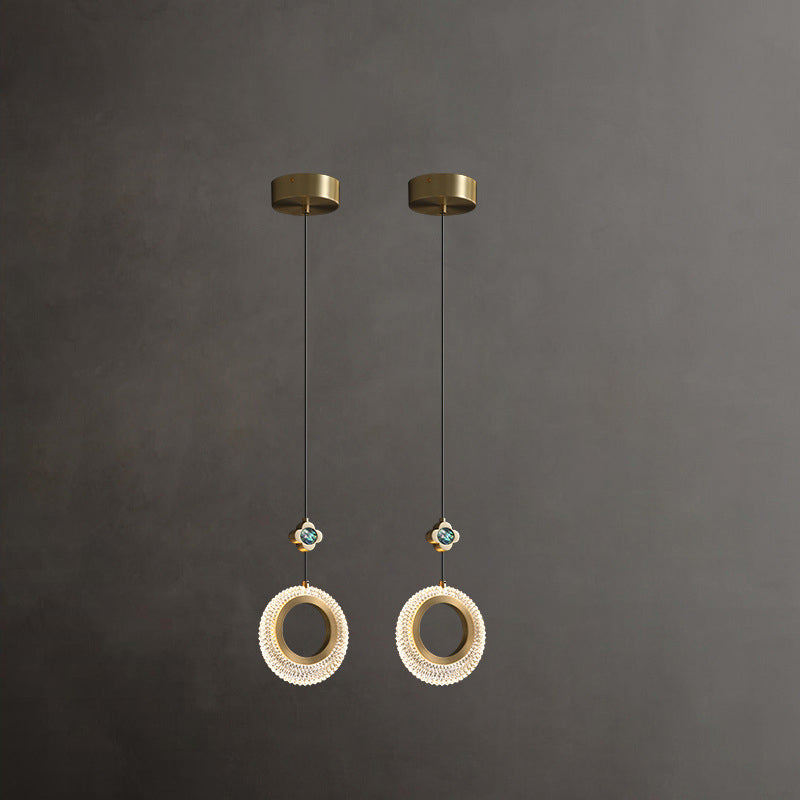 Lustre LED en laiton cristal ovale rond moderne pour salon 