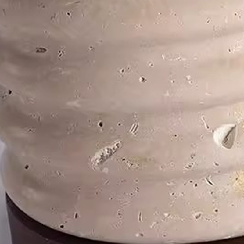 Plafonnier à une lumière en noyer travertin jaune à colonnes rondes japonaises traditionnelles pour salon 
