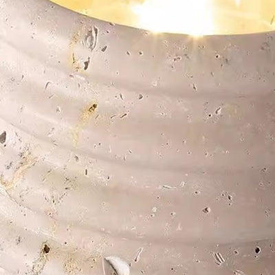 Plafonnier à une lumière en noyer travertin jaune à colonnes rondes japonaises traditionnelles pour salon 