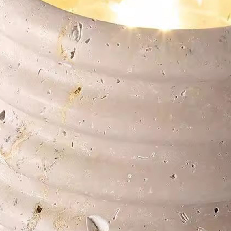 Plafonnier à une lumière en noyer travertin jaune à colonnes rondes japonaises traditionnelles pour salon 