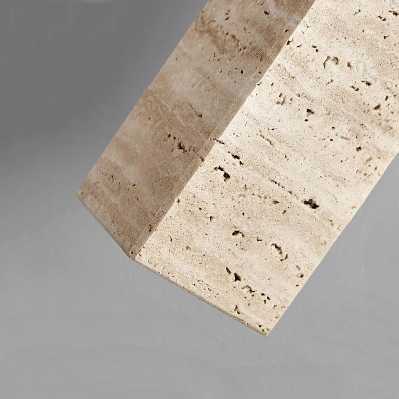 Suspension lumineuse 1 lumière en bois massif travertin jaune rond rectangulaire traditionnel japonais pour salon 