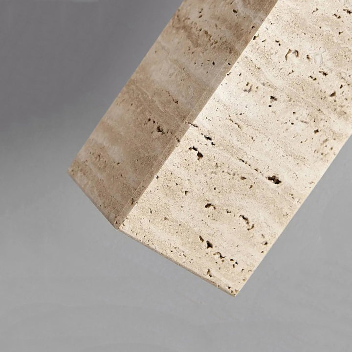 Suspension lumineuse 1 lumière en bois massif travertin jaune rond rectangulaire traditionnel japonais pour salon 
