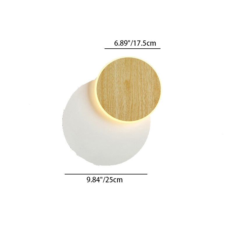 Contemporary Scandinavian Round Square Acrylic Iron LED Wall Sconce Lamp For Living Room