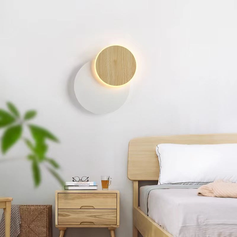 Contemporary Scandinavian Round Square Acrylic Iron LED Wall Sconce Lamp For Living Room