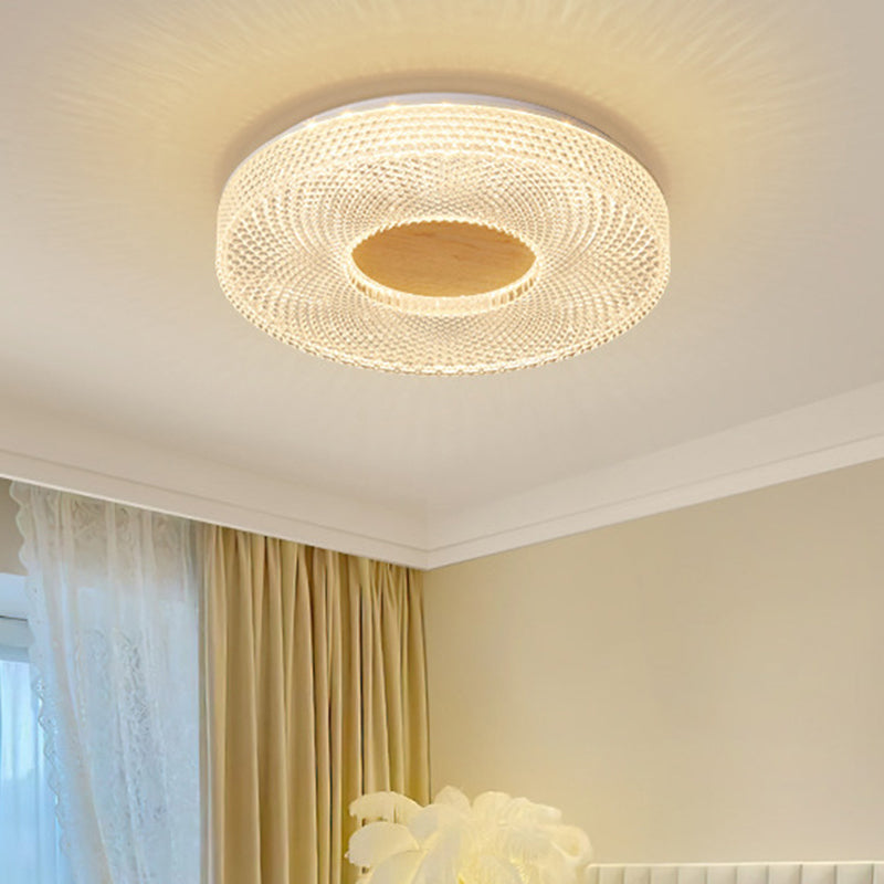 Moderne Luxus Hohle Runde Acryl Gummibaum LED Deckenleuchte für Wohnzimmer 