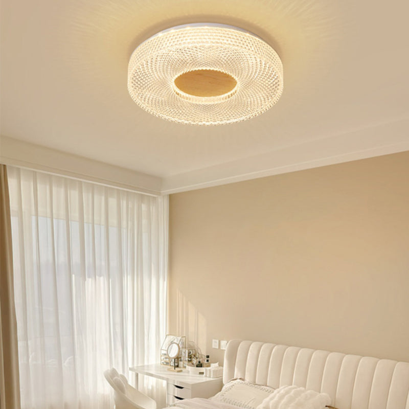 Moderne Luxus Hohle Runde Acryl Gummibaum LED Deckenleuchte für Wohnzimmer 
