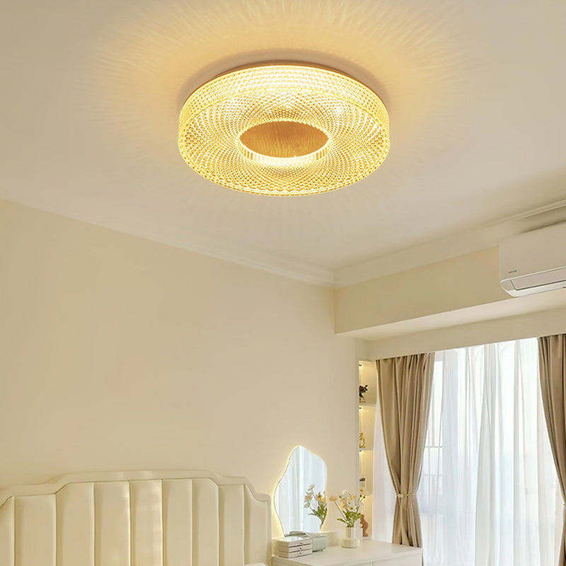 Moderne Luxus Hohle Runde Acryl Gummibaum LED Deckenleuchte für Wohnzimmer 