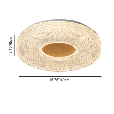 Moderne Luxus Hohle Runde Acryl Gummibaum LED Deckenleuchte für Wohnzimmer 