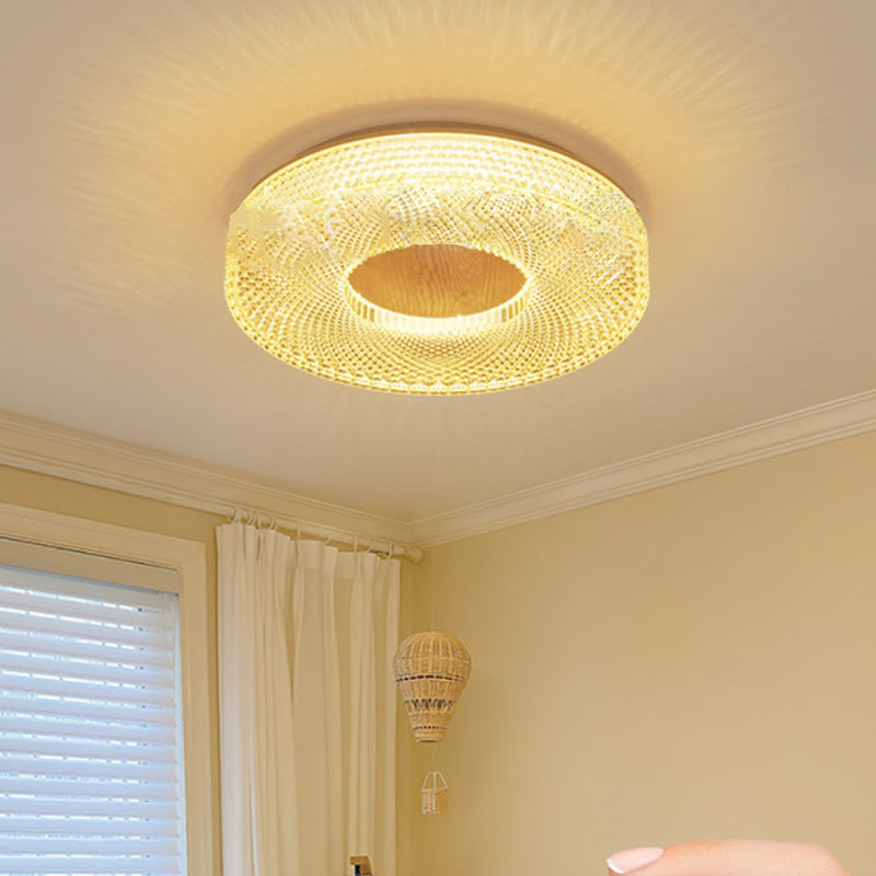 Moderne Luxus Hohle Runde Acryl Gummibaum LED Deckenleuchte für Wohnzimmer 