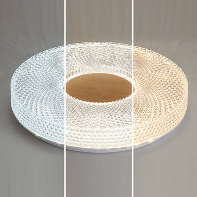 Moderne Luxus Hohle Runde Acryl Gummibaum LED Deckenleuchte für Wohnzimmer 