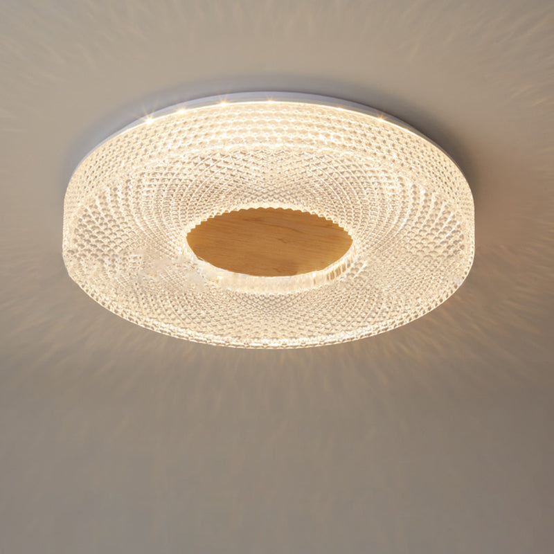 Moderne Luxus Hohle Runde Acryl Gummibaum LED Deckenleuchte für Wohnzimmer 