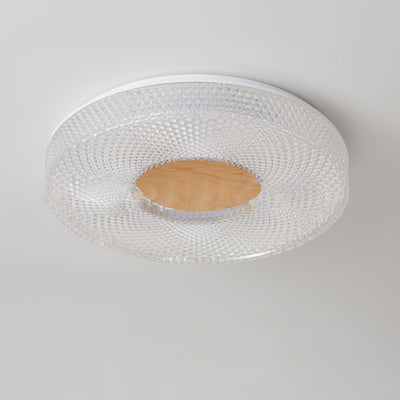 Moderne Luxus Hohle Runde Acryl Gummibaum LED Deckenleuchte für Wohnzimmer 