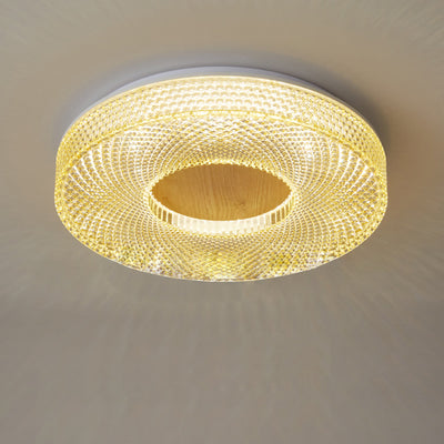 Moderne Luxus Hohle Runde Acryl Gummibaum LED Deckenleuchte für Wohnzimmer 