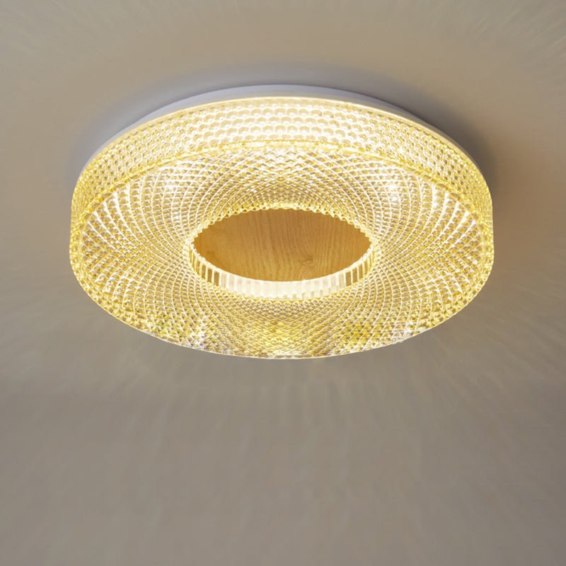 Moderne Luxus Hohle Runde Acryl Gummibaum LED Deckenleuchte für Wohnzimmer 