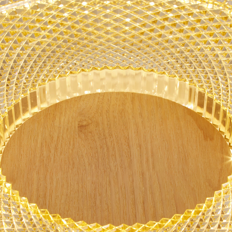 Moderne Luxus Hohle Runde Acryl Gummibaum LED Deckenleuchte für Wohnzimmer 