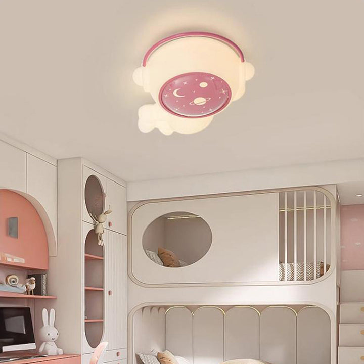 Lustre Plafonnier LED Moderne Art Déco Enfant Astronaute Spationaute PE Fer Pour Salon 