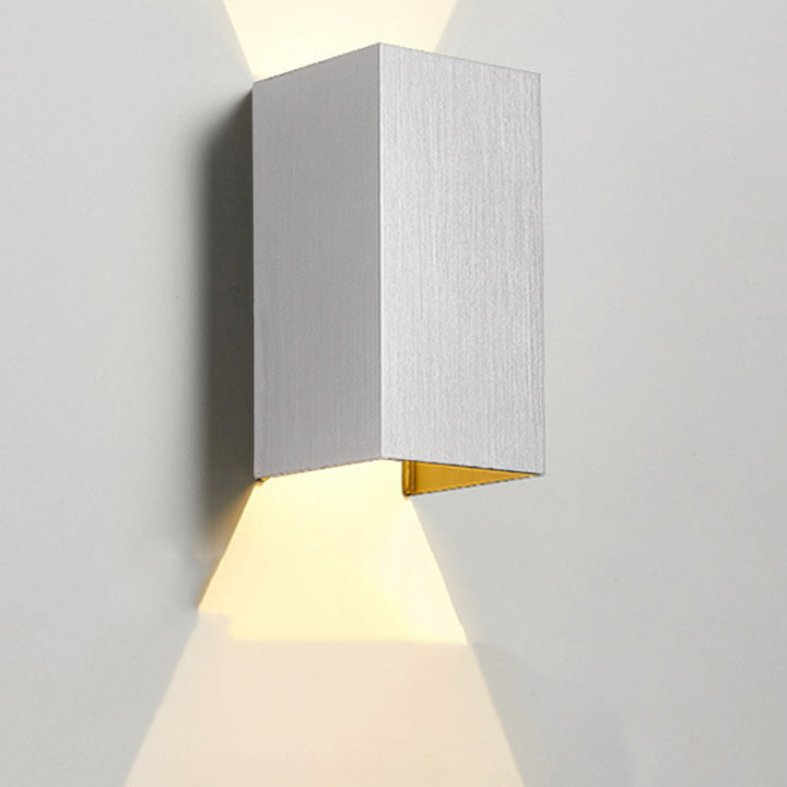 Lampe murale LED en aluminium rectangulaire de simplicité moderne pour salon 