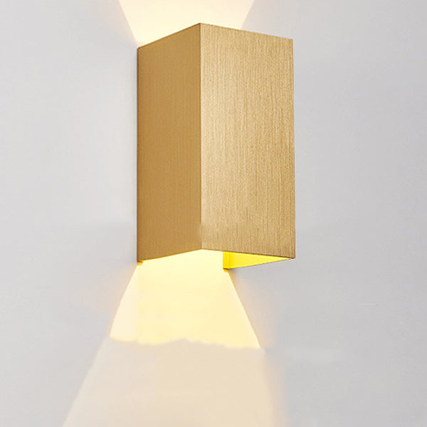 Lampe murale LED en aluminium rectangulaire de simplicité moderne pour salon 