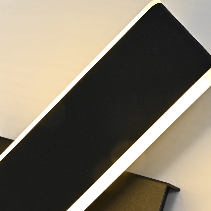 Moderne minimalistische drehbare rechteckige Acryl-Aluminium-LED-Wandleuchte für das Wohnzimmer 