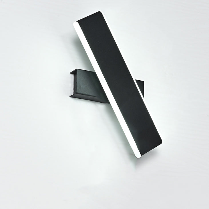 Moderne minimalistische drehbare rechteckige Acryl-Aluminium-LED-Wandleuchte für das Wohnzimmer 