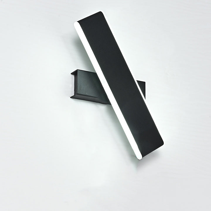 Moderne minimalistische drehbare rechteckige Acryl-Aluminium-LED-Wandleuchte für das Wohnzimmer 