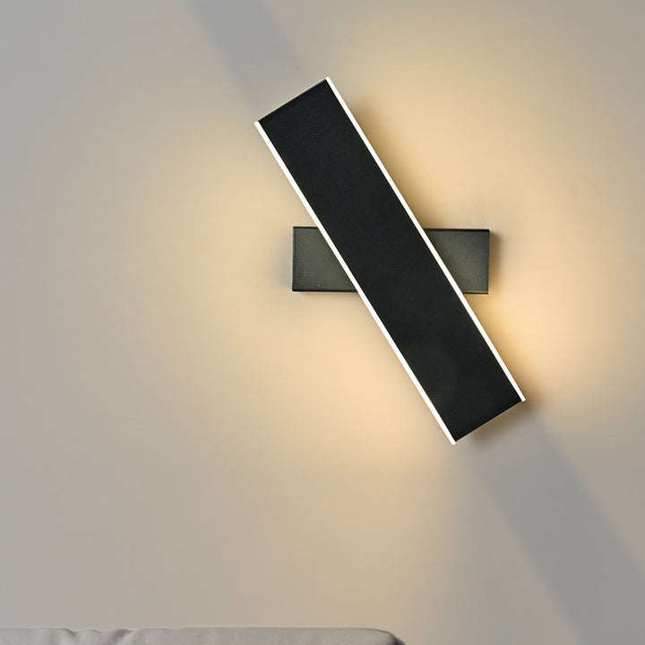 Moderne minimalistische drehbare rechteckige Acryl-Aluminium-LED-Wandleuchte für das Wohnzimmer 