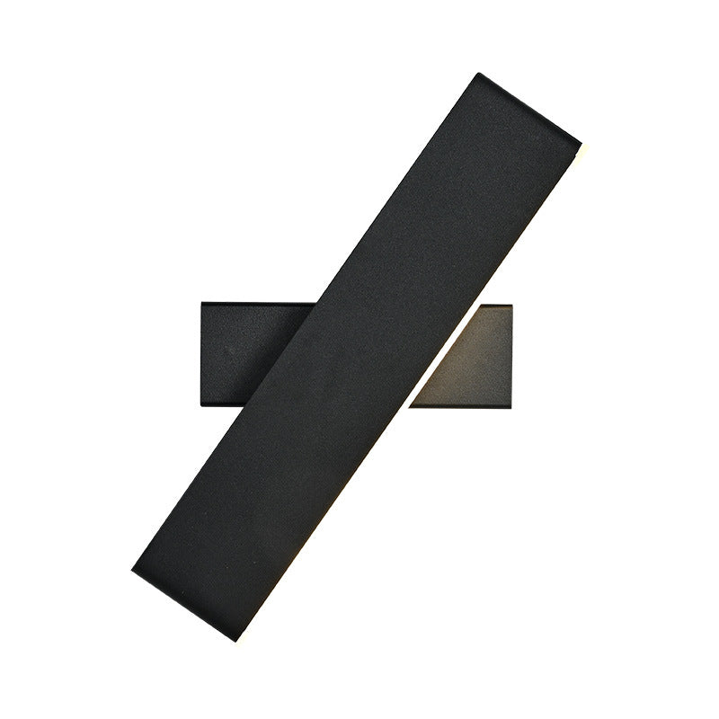 Moderne minimalistische drehbare rechteckige Acryl-Aluminium-LED-Wandleuchte für das Wohnzimmer 