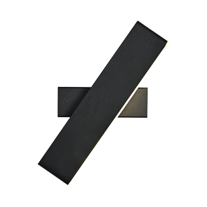 Moderne minimalistische drehbare rechteckige Acryl-Aluminium-LED-Wandleuchte für das Wohnzimmer 