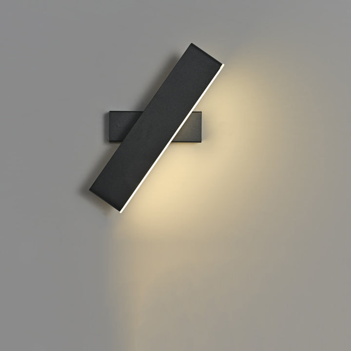 Moderne minimalistische drehbare rechteckige Acryl-Aluminium-LED-Wandleuchte für das Wohnzimmer 