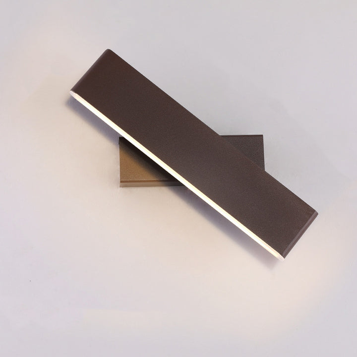 Moderne minimalistische drehbare rechteckige Acryl-Aluminium-LED-Wandleuchte für das Wohnzimmer 