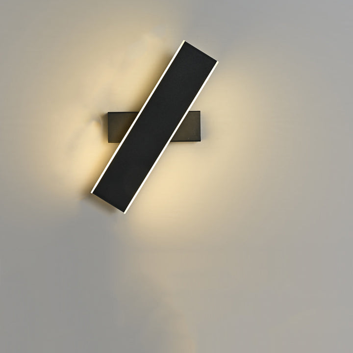 Moderne minimalistische drehbare rechteckige Acryl-Aluminium-LED-Wandleuchte für das Wohnzimmer 