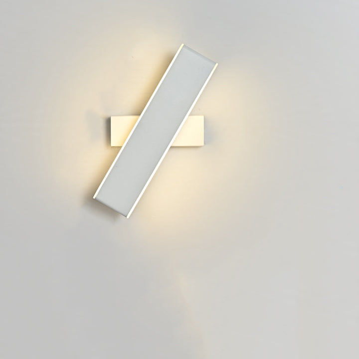 Moderne minimalistische drehbare rechteckige Acryl-Aluminium-LED-Wandleuchte für das Wohnzimmer 