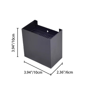 Applique murale LED carrée en aluminium minimaliste moderne pour patio extérieur 