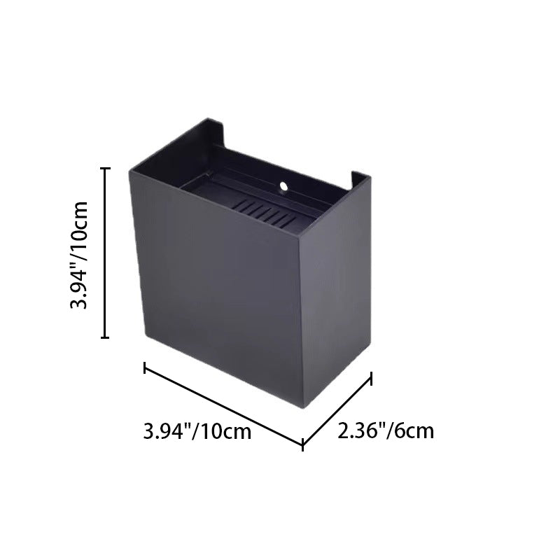 Applique murale LED carrée en aluminium minimaliste moderne pour patio extérieur 