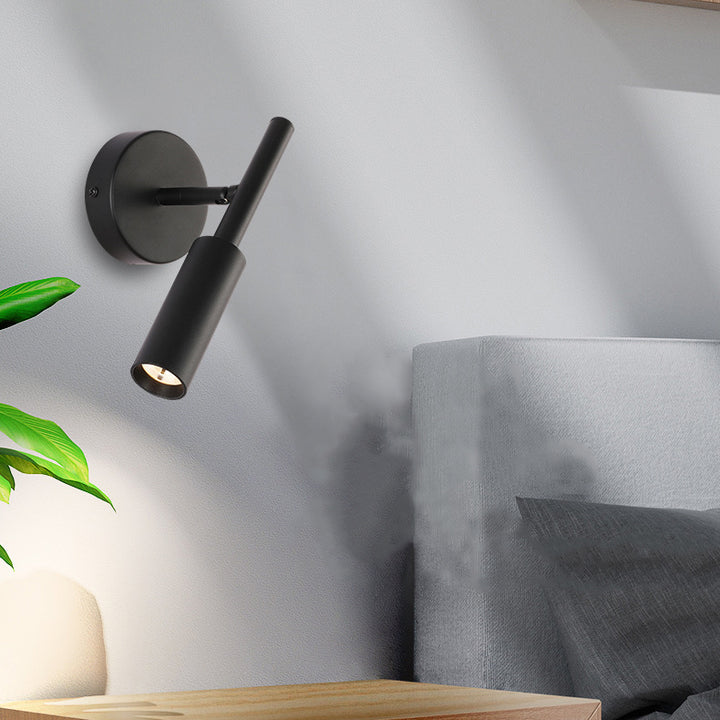 Lampe murale à LED en aluminium cylindrique ronde de simplicité moderne pour salon 