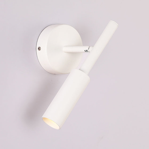 Lampe murale à LED en aluminium cylindrique ronde de simplicité moderne pour salon 