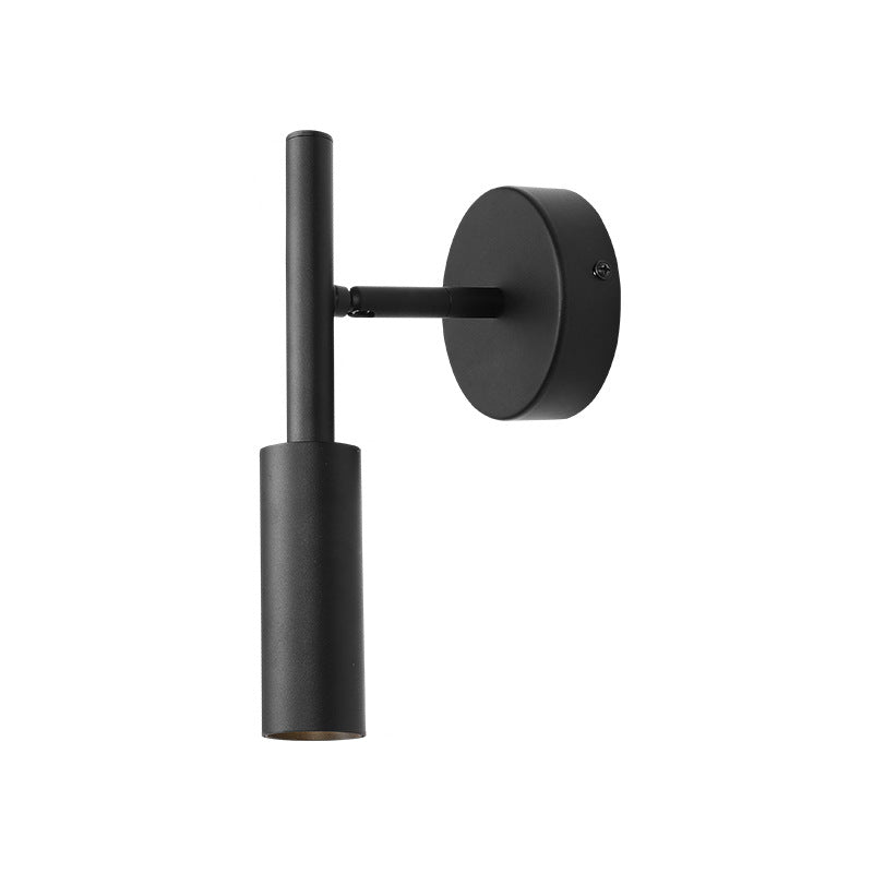 Lampe murale à LED en aluminium cylindrique ronde de simplicité moderne pour salon 