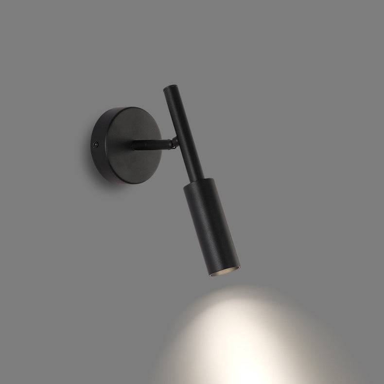 Lampe murale à LED en aluminium cylindrique ronde de simplicité moderne pour salon 