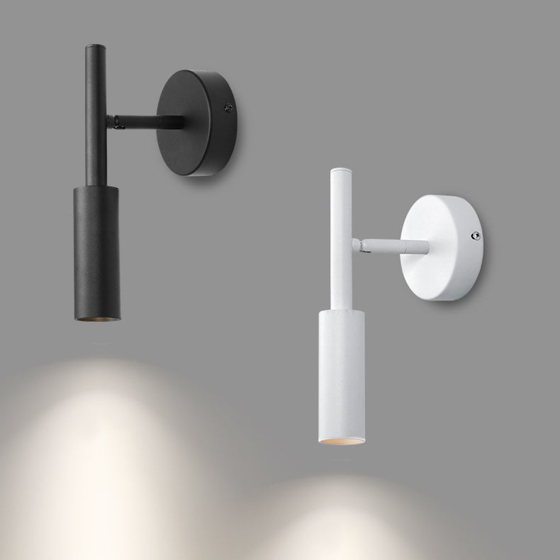 Lampe murale à LED en aluminium cylindrique ronde de simplicité moderne pour salon 