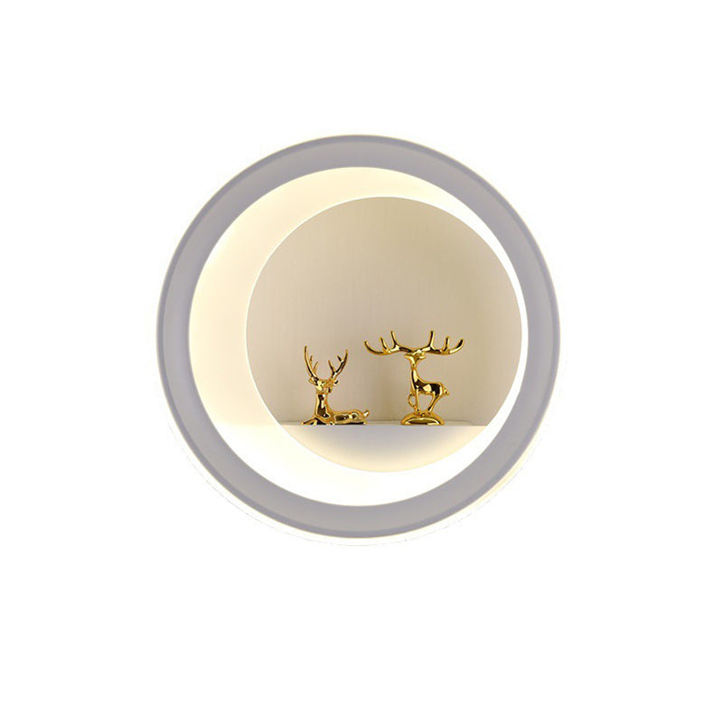 Tradicional Chino Redondo Maceta Ciervo Torre Perfume Cisne Globo Acrílico Hardware LED Aplique de Pared para Dormitorio 