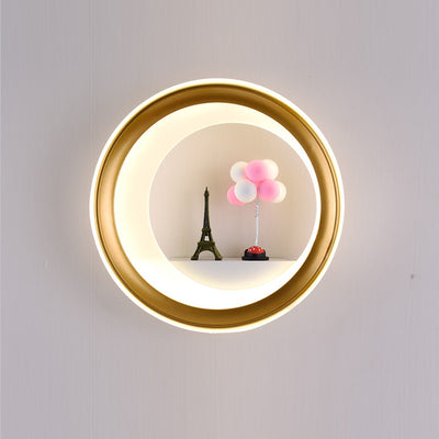 Tradicional Chino Redondo Maceta Ciervo Torre Perfume Cisne Globo Acrílico Hardware LED Aplique de Pared para Dormitorio 