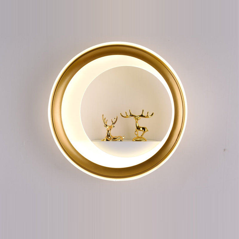Tradicional Chino Redondo Maceta Ciervo Torre Perfume Cisne Globo Acrílico Hardware LED Aplique de Pared para Dormitorio 