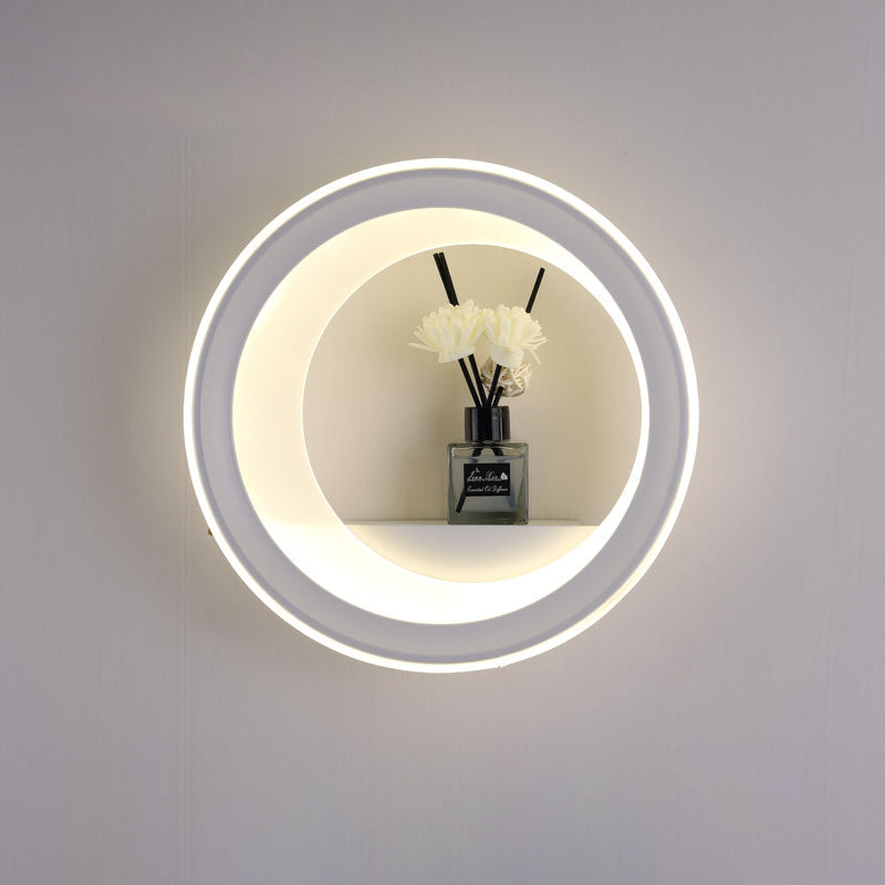 Tradicional Chino Redondo Maceta Ciervo Torre Perfume Cisne Globo Acrílico Hardware LED Aplique de Pared para Dormitorio 