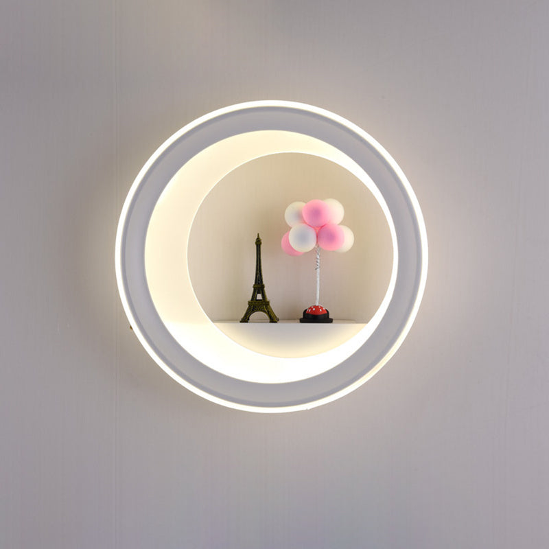 Tradicional Chino Redondo Maceta Ciervo Torre Perfume Cisne Globo Acrílico Hardware LED Aplique de Pared para Dormitorio 