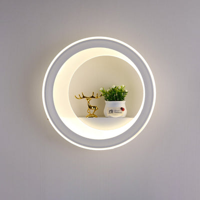 Tradicional Chino Redondo Maceta Ciervo Torre Perfume Cisne Globo Acrílico Hardware LED Aplique de Pared para Dormitorio 