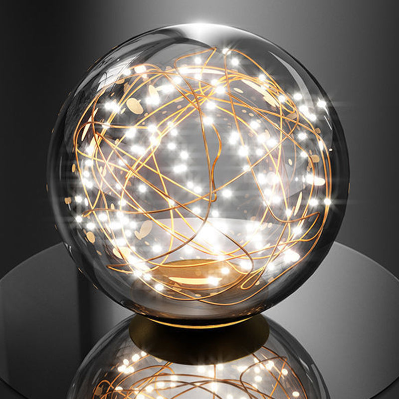 Plafonnier LED contemporain scandinave en verre acrylique et fer avec orbe ronde étoile croissant pour chambre à coucher 