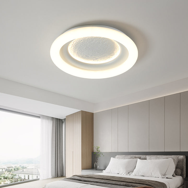Plafonnier LED Rond pour Enfant Astronaute Planète en Fer PE Simplicité Moderne pour Chambre 