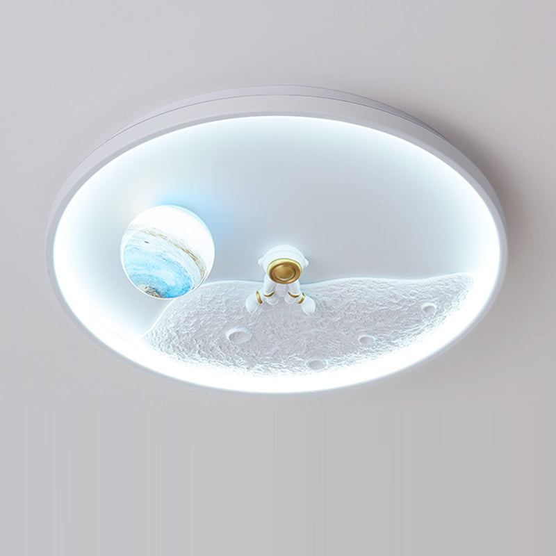 Plafonnier LED en résine acrylique, fer, aluminium Art Déco Moderne pour enfants, avec motif d&